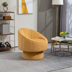 Modern 28.75 Velvet Upholstered 360 Swivel Accent Chair with Wood Frame and Waist Cushion