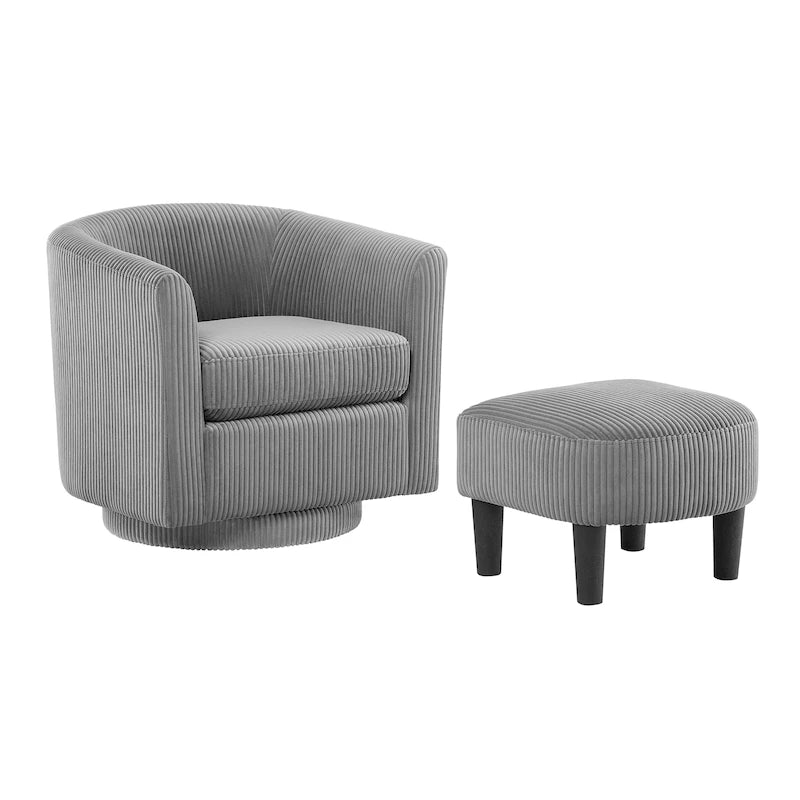 26.38 Swivel Arm Chair with Ottoman