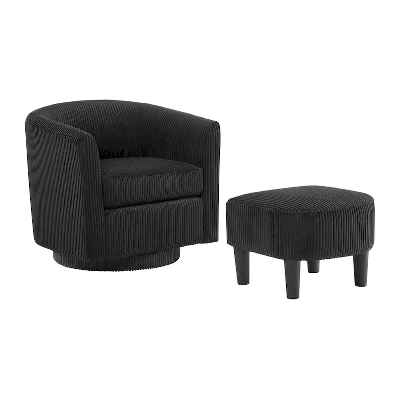 26.38 Swivel Arm Chair with Ottoman