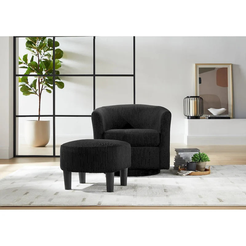 26.38 Swivel Arm Chair with Ottoman