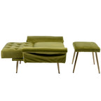 Olive Green 32.28 Tufted Accent Chair with Ottoman