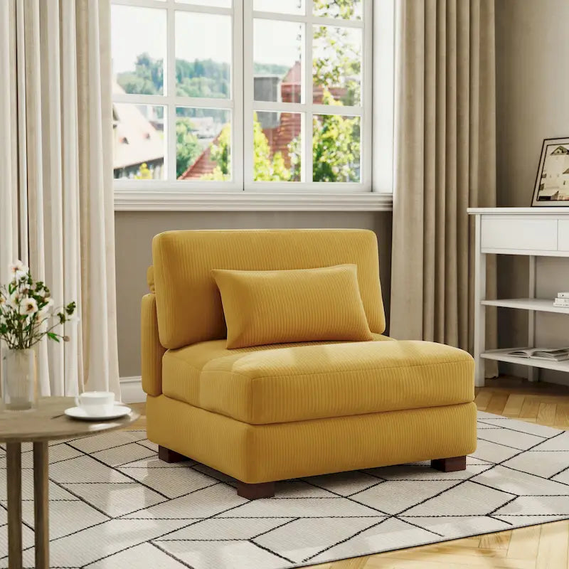 Silla moderna tapizada sin brazos, silla decorativa