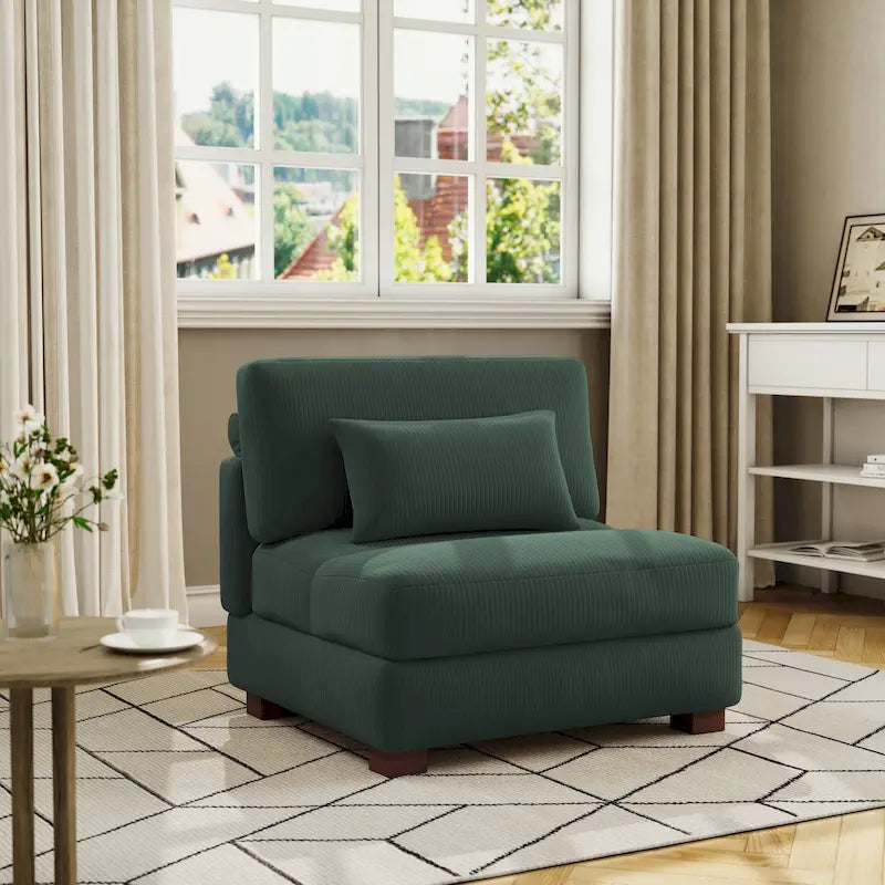 Silla moderna tapizada sin brazos, silla decorativa
