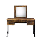 Acme Furniture Juvanth Schminktisch, Oberfläche in rustikaler Eiche/Schwarz