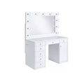 2pc Adeline Vanity Set White - Picket House Furnishings: Glam Dressing Table, Hollywood Mirror, Storage Outlet