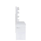 2pc Adeline Vanity Set White - Picket House Furnishings: Glam Dressing Table, Hollywood Mirror, Storage Outlet