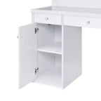 2pc Adeline Vanity Set White - Picket House Furnishings: Glam Dressing Table, Hollywood Mirror, Storage Outlet