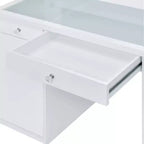 2pc Adeline Vanity Set White - Picket House Furnishings: Glam Dressing Table, Hollywood Mirror, Storage Outlet