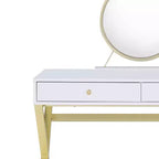 Acme Furniture Coleen Schminktisch, weiß/goldene Oberfläche