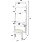 Costway make-upset, kaptafel met inklapbare spiegel, haken en planken