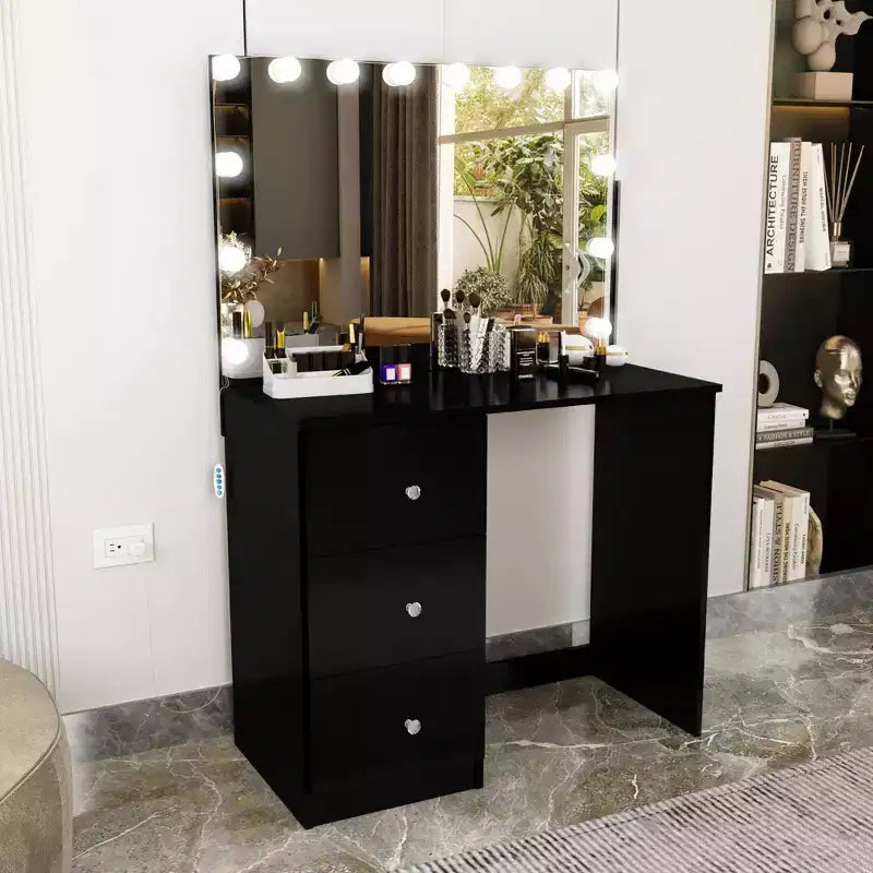 Elvira Lighted Makeup Vanity - Boahaus