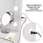Nuit Lighted Makeup Vanity with Knobs - Boahaus