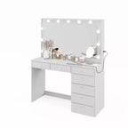 Nuit Lighted Makeup Vanity with Knobs - Boahaus