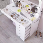 Nuit Lighted Makeup Vanity with Knobs - Boahaus