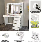 Nuit Lighted Makeup Vanity with Knobs - Boahaus