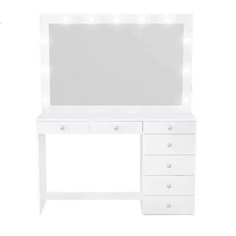 Nuit Lighted Makeup Vanity with Knobs - Boahaus