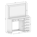 Nuit Lighted Makeup Vanity with Knobs - Boahaus