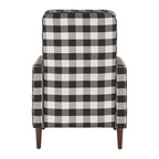 Ada Black and White Buffalo Check Plaid Accent Chair by iNSPIRE Q Classic