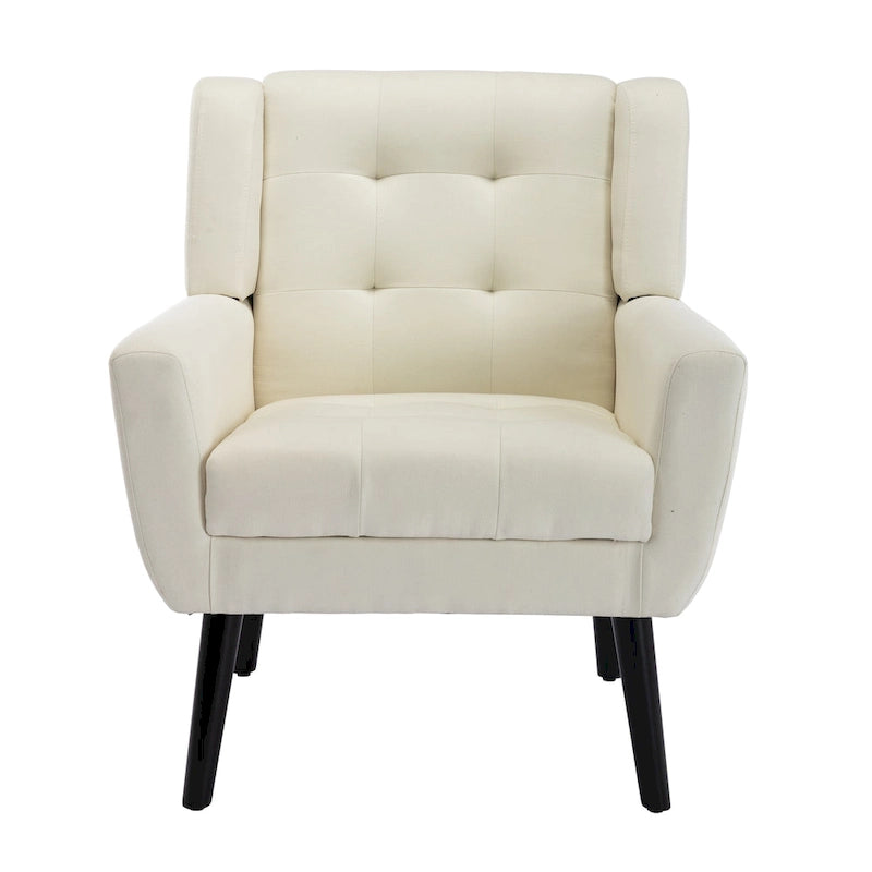 Modern Ergonomic Accent Chair with Black Legs for Indoor Home Use