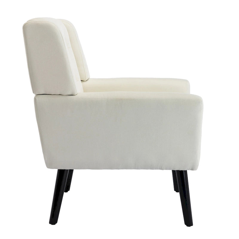 Modern Ergonomic Accent Chair with Black Legs for Indoor Home Use