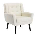 Modern Ergonomic Accent Chair with Black Legs for Indoor Home Use