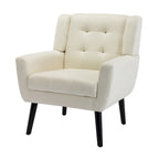 Modern Ergonomic Accent Chair with Black Legs for Indoor Home Use