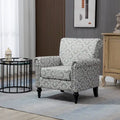 Poltrona da accento rivestita in stile moderno di metà secolo - 30.70 x 29.92 x 34.05