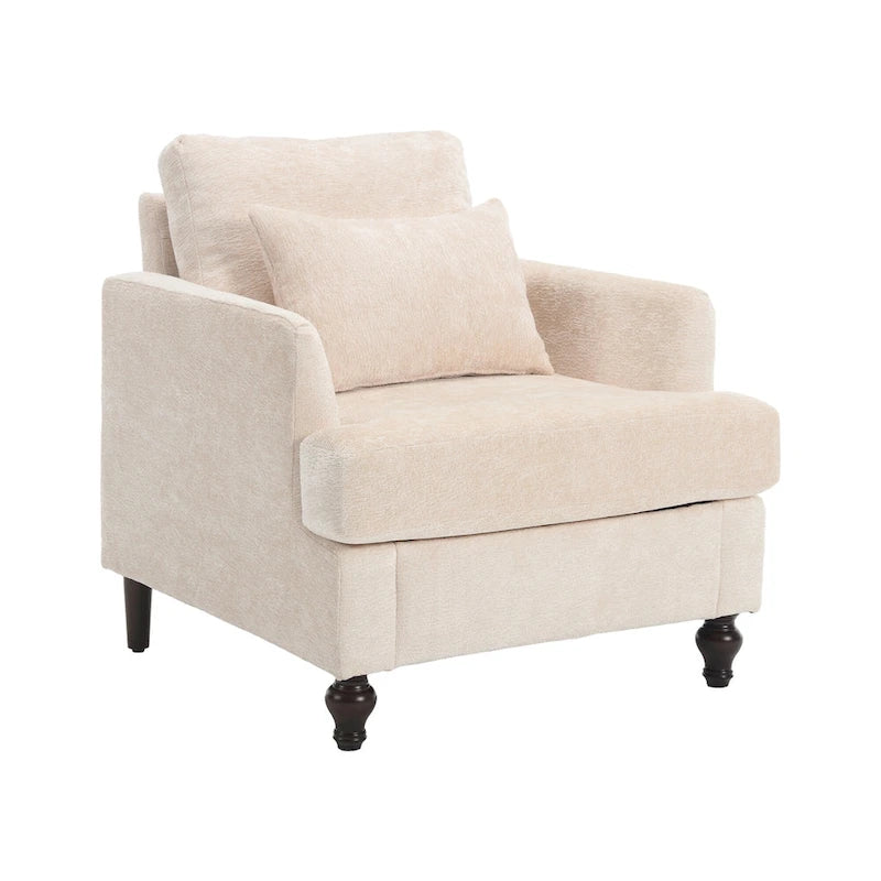 COOLMORE Wood Frame Modern Accent Chair