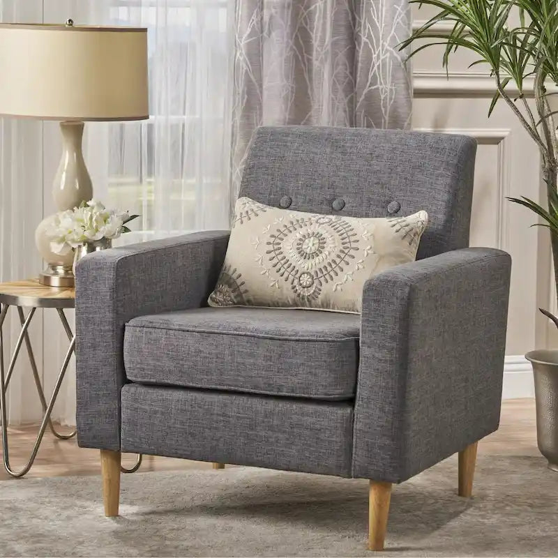 Silla club de tela moderna de mediados de siglo Sawyer de Christopher Knight Home