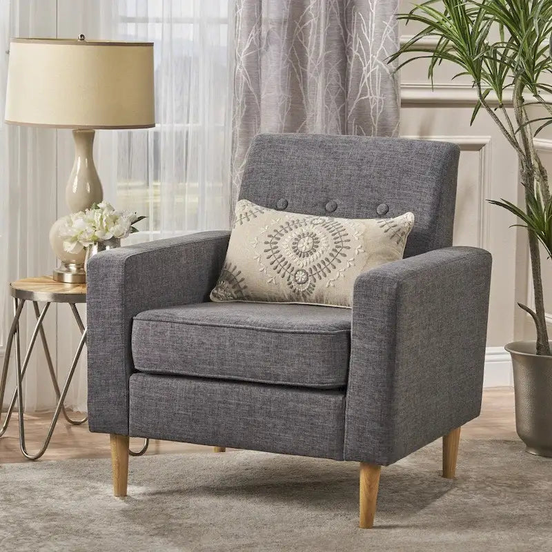 Sawyer Mid Century Modern Fabric Club Chair by Christopher Knight Home
