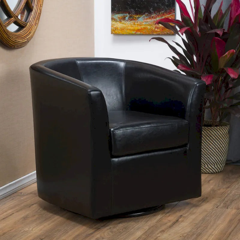 Obrotowy fotel klubowy Daymian marki Christopher Knight Home — 29.00 D x 30.20 W x 30.50 H