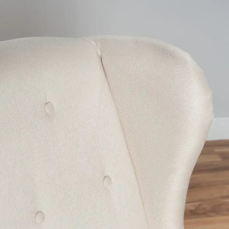 Niclas Wing Back Studded Fabric Accent Chair by Christopher Knight Home