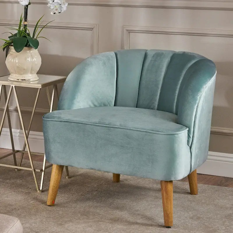 Christopher Knight Home imzalı Amaia modern kadife kulüp koltuğu
