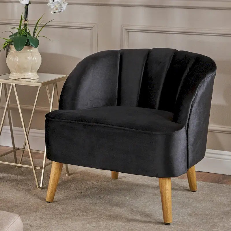 Christopher Knight Home imzalı Amaia modern kadife kulüp koltuğu