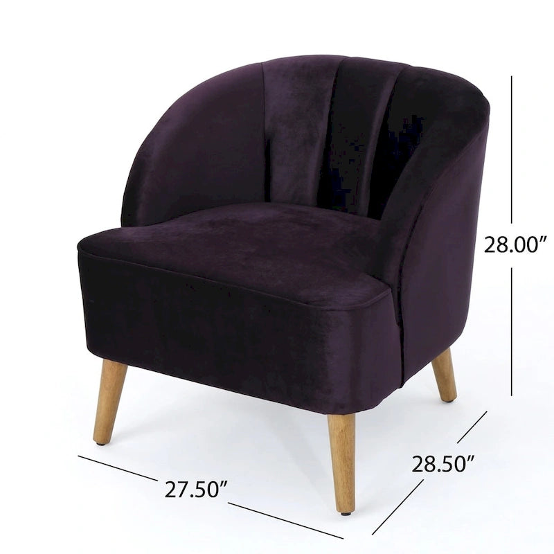 Christopher Knight Home imzalı Amaia modern kadife kulüp koltuğu