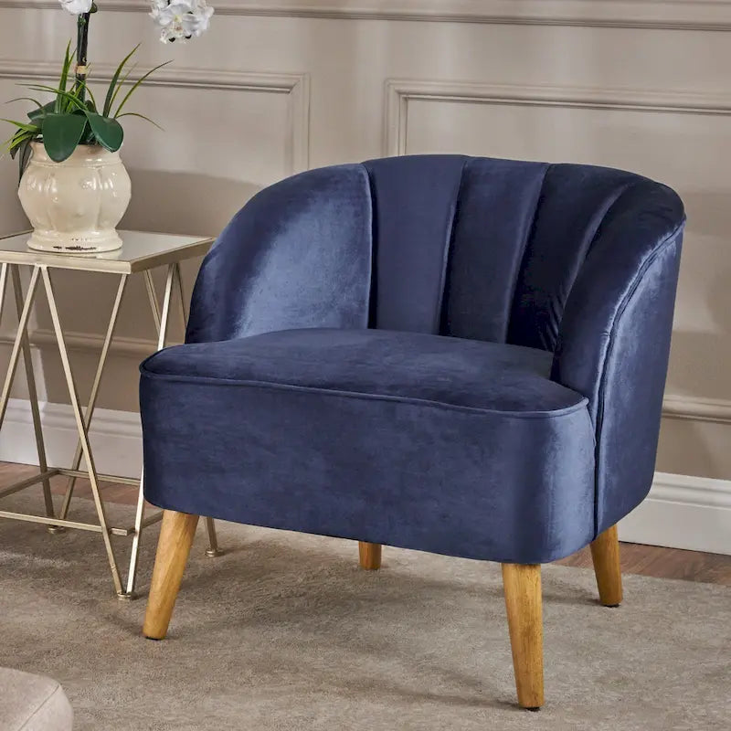 Christopher Knight Home imzalı Amaia modern kadife kulüp koltuğu