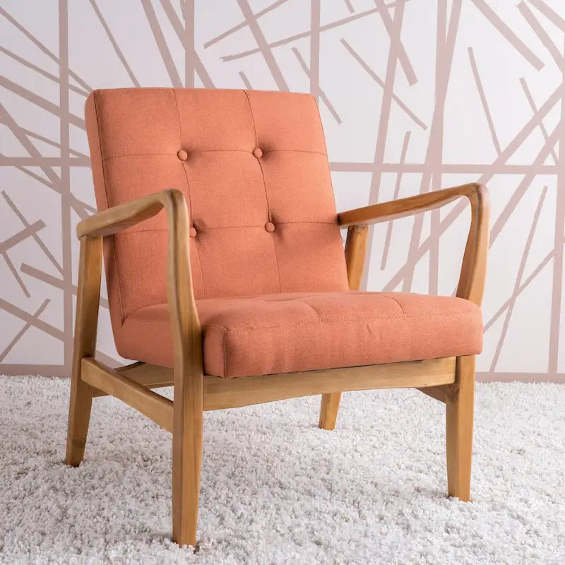 Brayden clubstoel van stof in mid-century-stijl van Christopher Knight Home