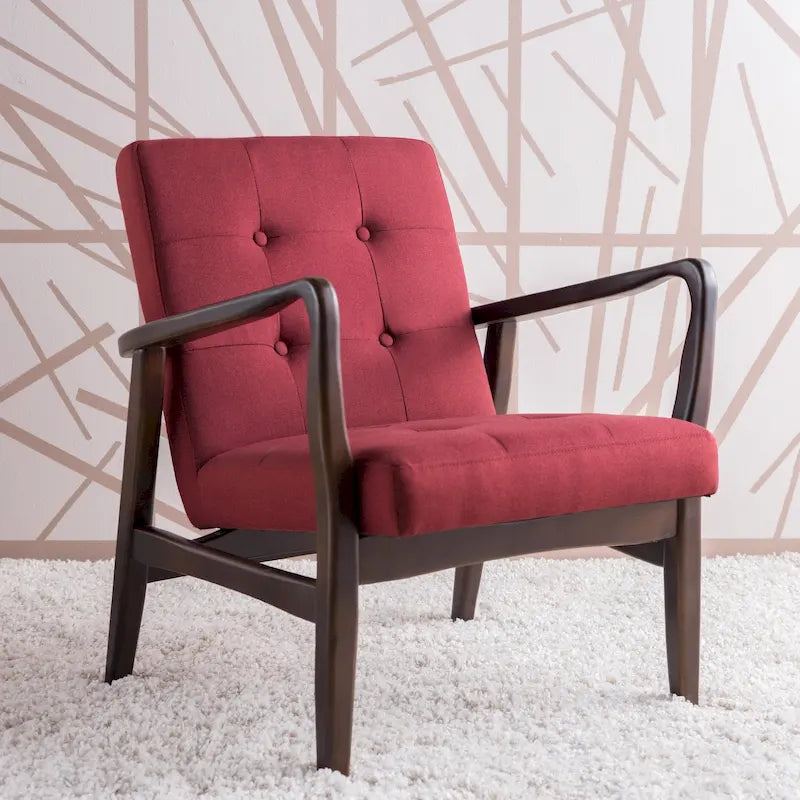 Brayden clubstoel van stof in mid-century-stijl van Christopher Knight Home