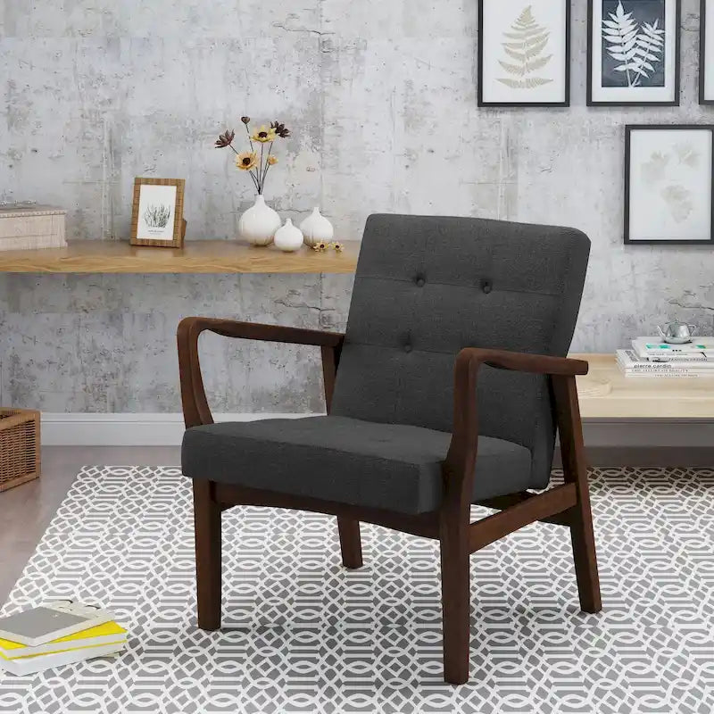Brayden clubstoel van stof in mid-century-stijl van Christopher Knight Home