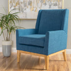 Aurla Mid-century Upholstered Accent Chair by Christopher Knight Home - 27.50 L x 28.50 W x 36.50 H