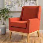 Aurla Mid-century Upholstered Accent Chair by Christopher Knight Home - 27.50 L x 28.50 W x 36.50 H