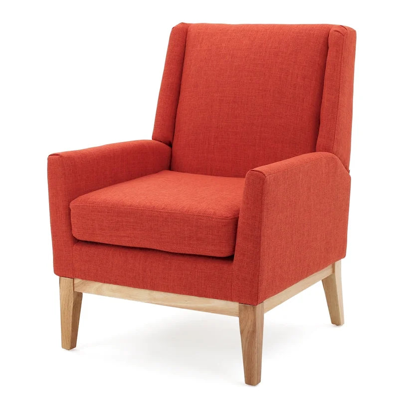 Aurla Mid-century Upholstered Accent Chair by Christopher Knight Home - 27.50 L x 28.50 W x 36.50 H