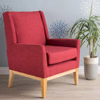 Aurla Mid-century Upholstered Accent Chair by Christopher Knight Home - 27.50 L x 28.50 W x 36.50 H