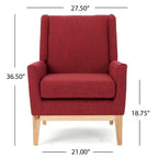 Aurla Mid-century Upholstered Accent Chair by Christopher Knight Home - 27.50 L x 28.50 W x 36.50 H