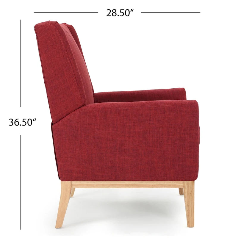 Aurla Mid-century Upholstered Accent Chair by Christopher Knight Home - 27.50 L x 28.50 W x 36.50 H