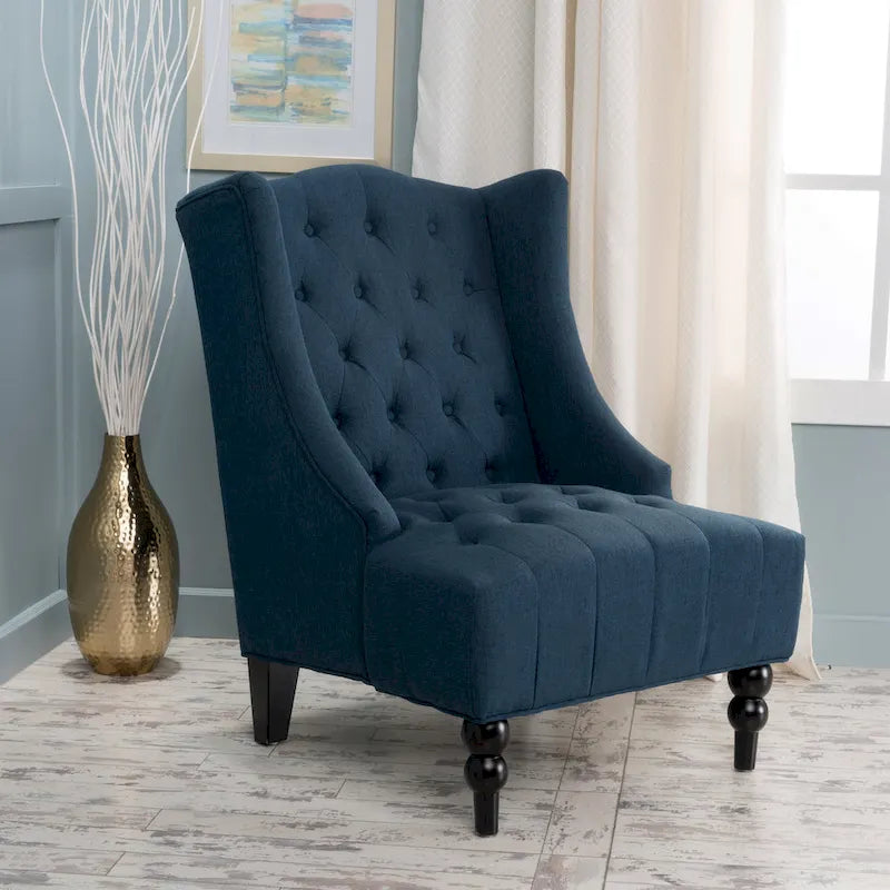 Christopher Knight Home Toddman Tufted High-Back Club Chair - 27.25 L x 33.75 W x 38.50 H