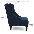 Christopher Knight Home Toddman -napitettu korkeaselkäinen klubituoli – 27.25 L x 33.75 W x 38.50 H