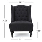 Christopher Knight Home Toddman -napitettu korkeaselkäinen klubituoli – 27.25 L x 33.75 W x 38.50 H