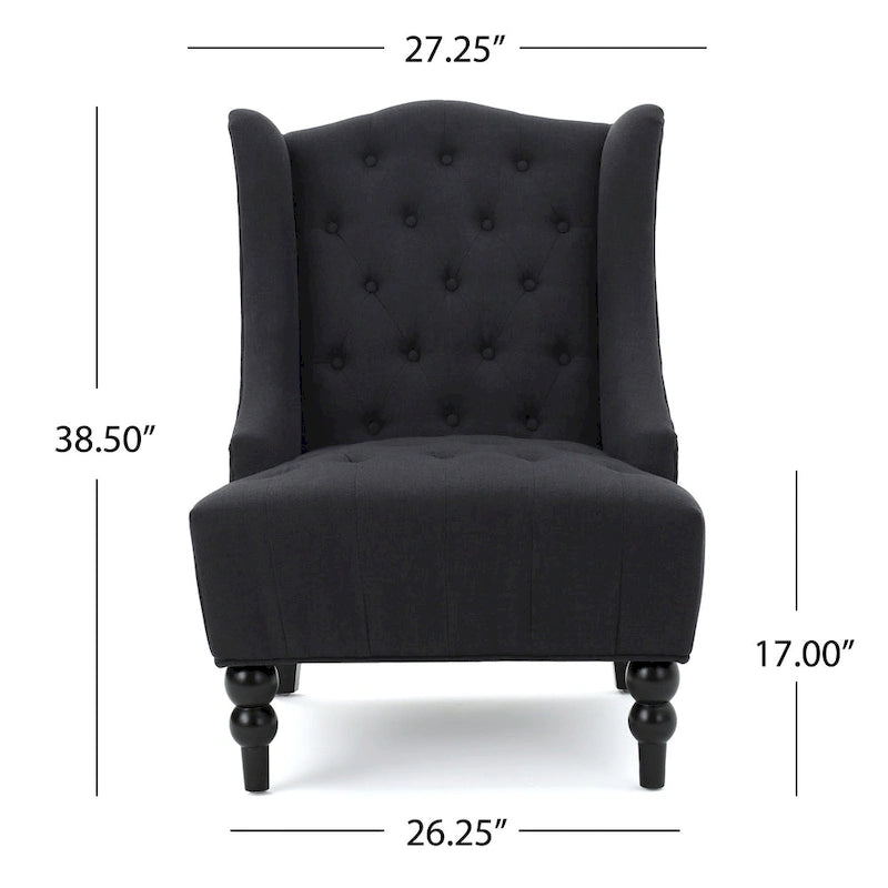Christopher Knight Home Toddman -napitettu korkeaselkäinen klubituoli – 27.25 L x 33.75 W x 38.50 H