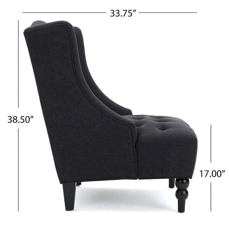 Christopher Knight Home Toddman -napitettu korkeaselkäinen klubituoli – 27.25 L x 33.75 W x 38.50 H